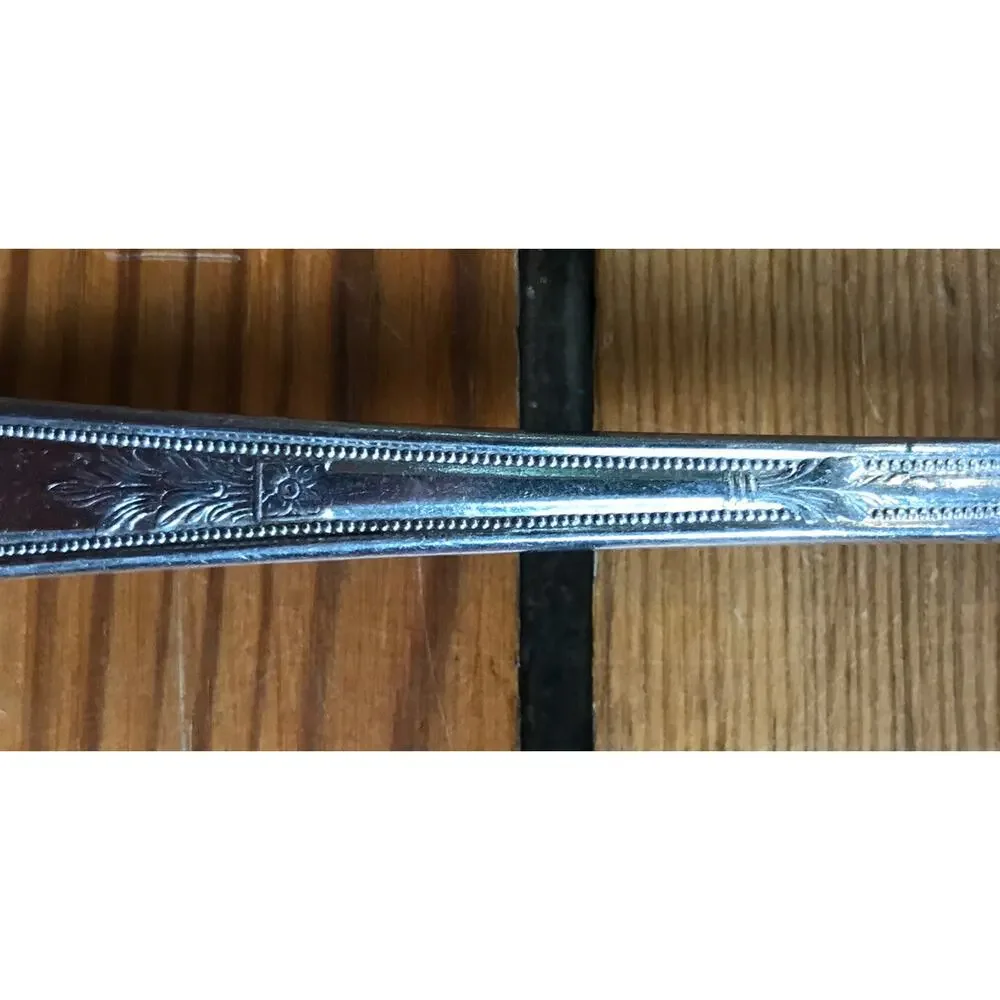 Set Pair 2 Vtg Antique Victorian Rogers Son AA Silverplate IS Dinner Forks 7.5